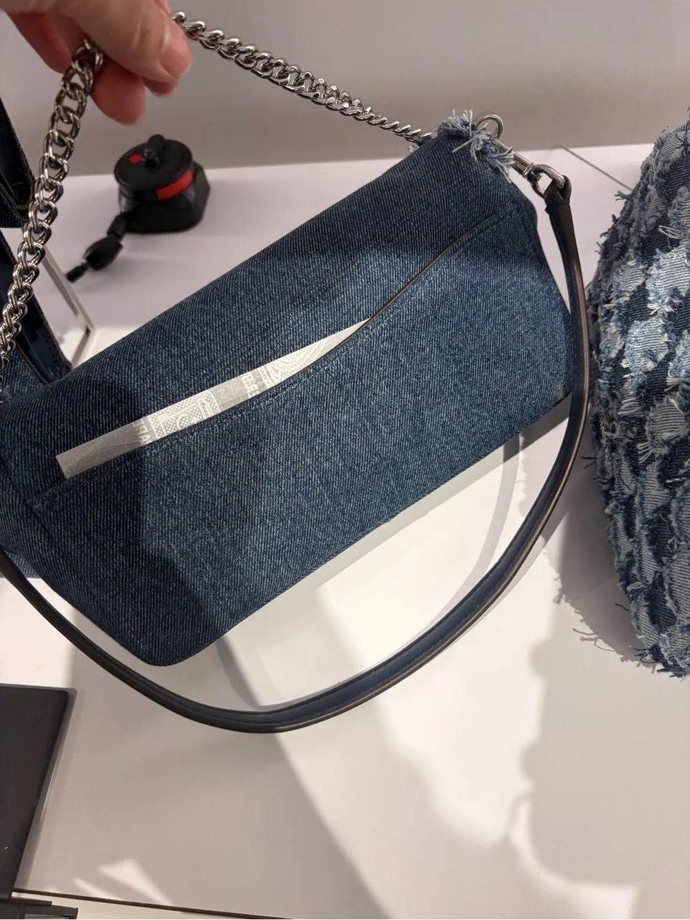 Michael Kors Denim Fringe Crossbody Bag - Blue